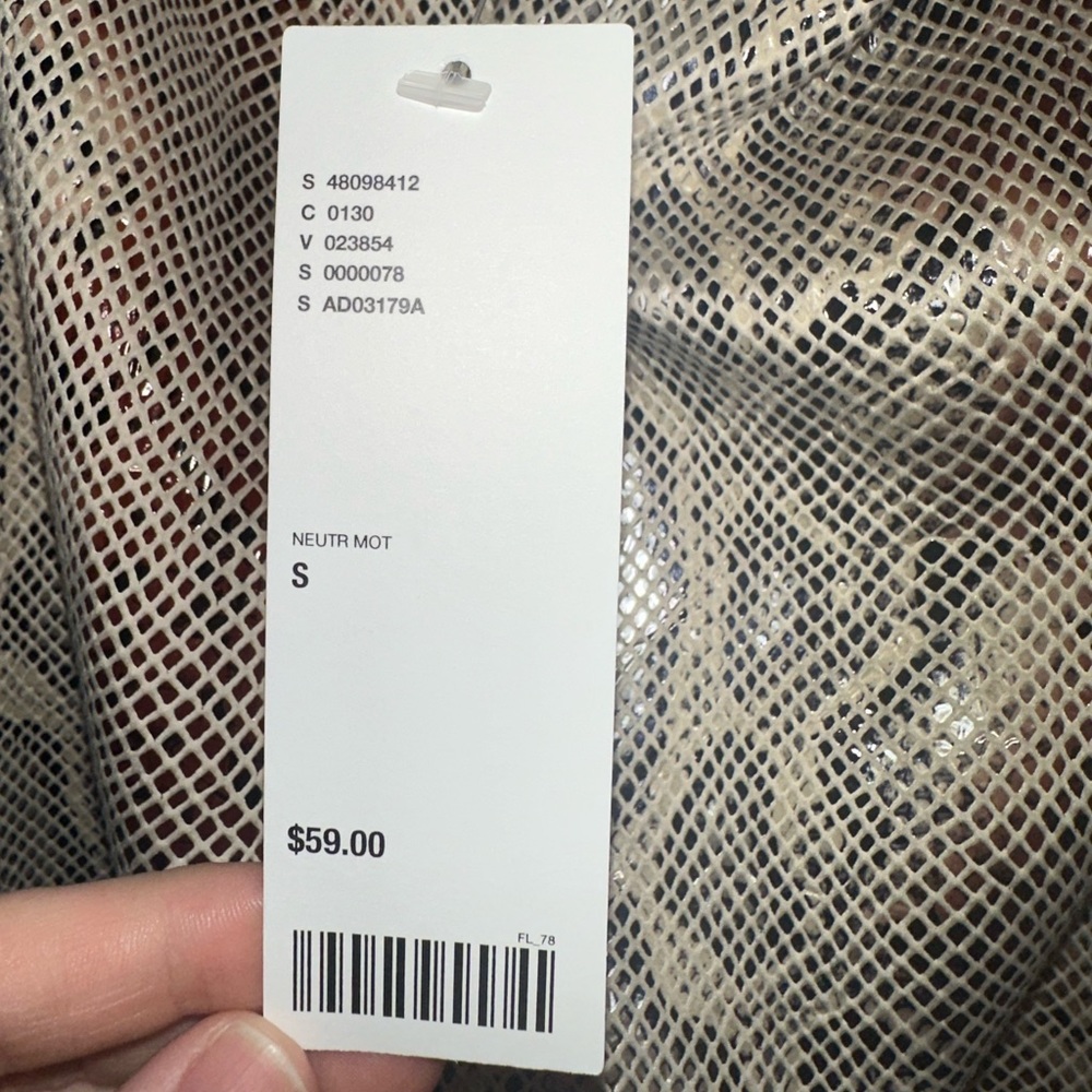 Snake Print Cream Mini Dress - Picture 9 of 9